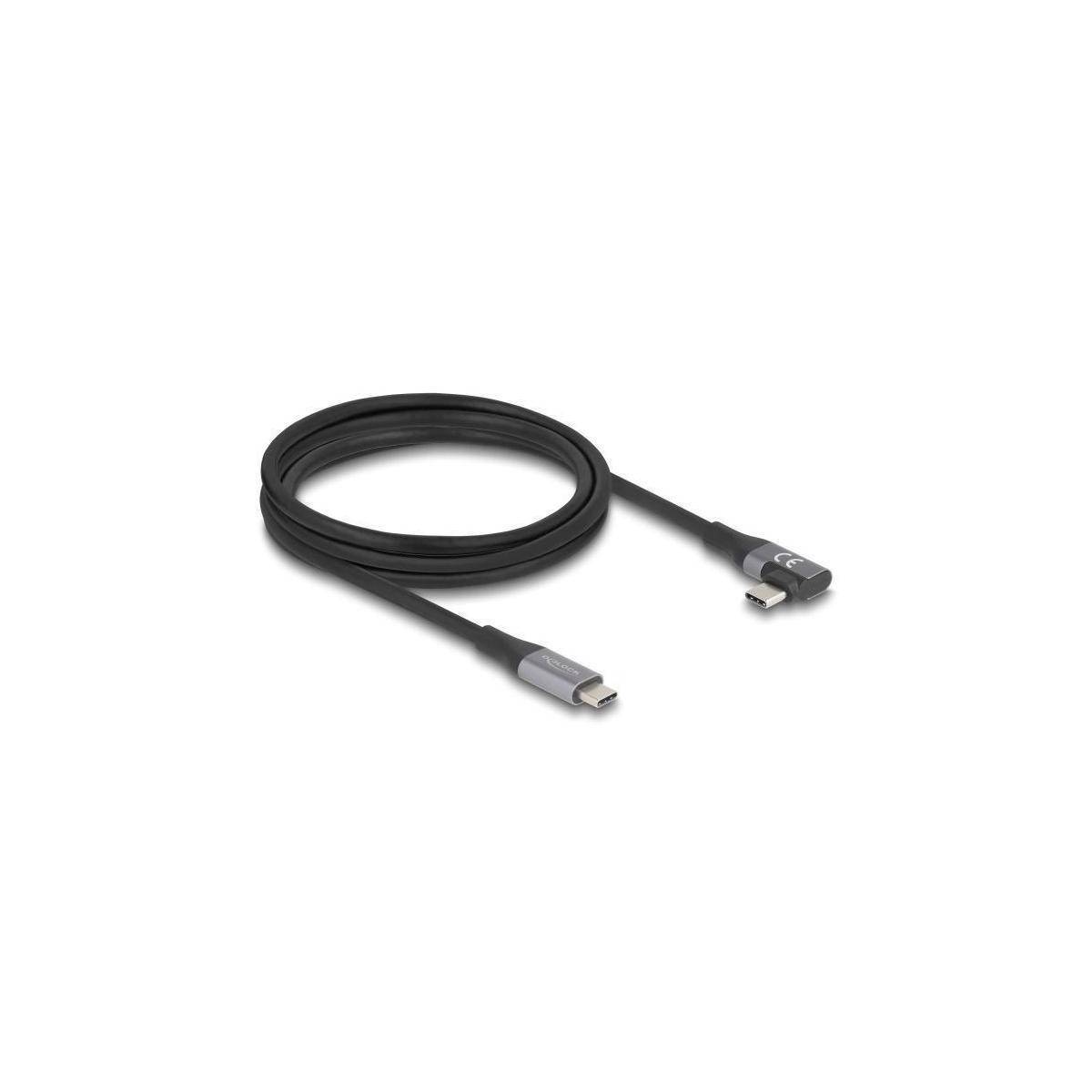 Delock USB-Kabel - USB-C (M) gerade zu USB-C (M)links/rechts abgewinkelt - USB