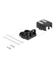 Delock Keystone Leergehäuse 2 Port mit magnetischer Unterseite schwarz