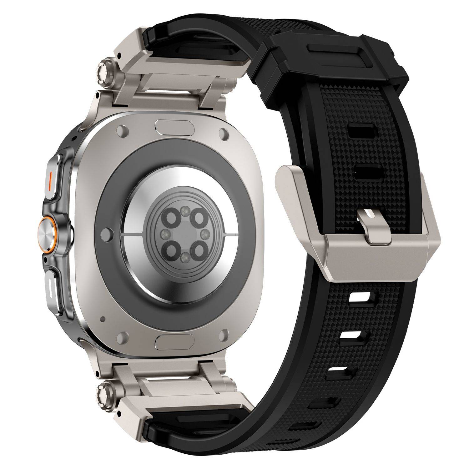 Smartwatch Armband für Samsung Galaxy Watch Ultra 47mm Silikon Titan Verschluss