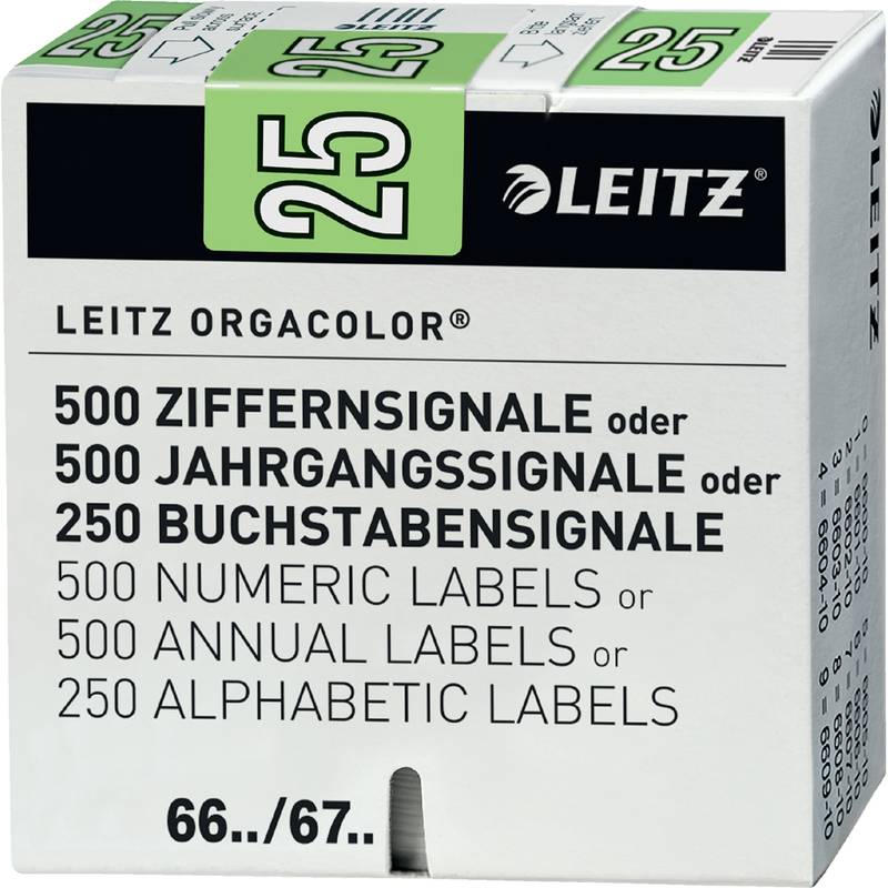 LEITZ Jahressignal Orgacolor "25", auf Rolle, grün