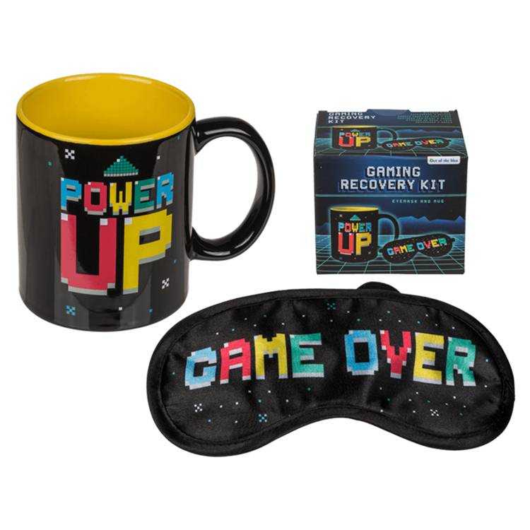 Eine schwarze Tasse mit der Aufschrift 
