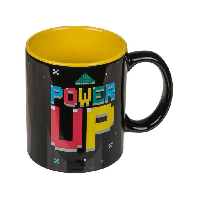 Gaming Erholungs-Set Tasse "Power Up" & Augenmaske "Game Over"
