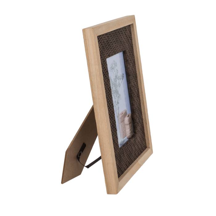 Bilderrahmen aus Holz 10x15cm in Rattan Optik