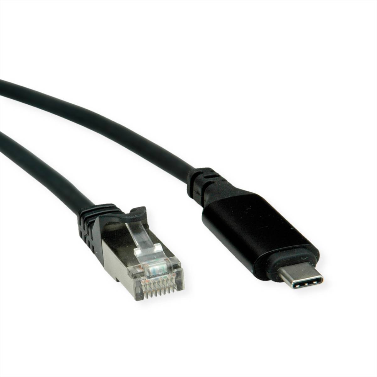 ROLINE USB 3.2 Gen 2 Typ C zu Gigabit Ethernet Konverterkabel, schwarz, 5 m