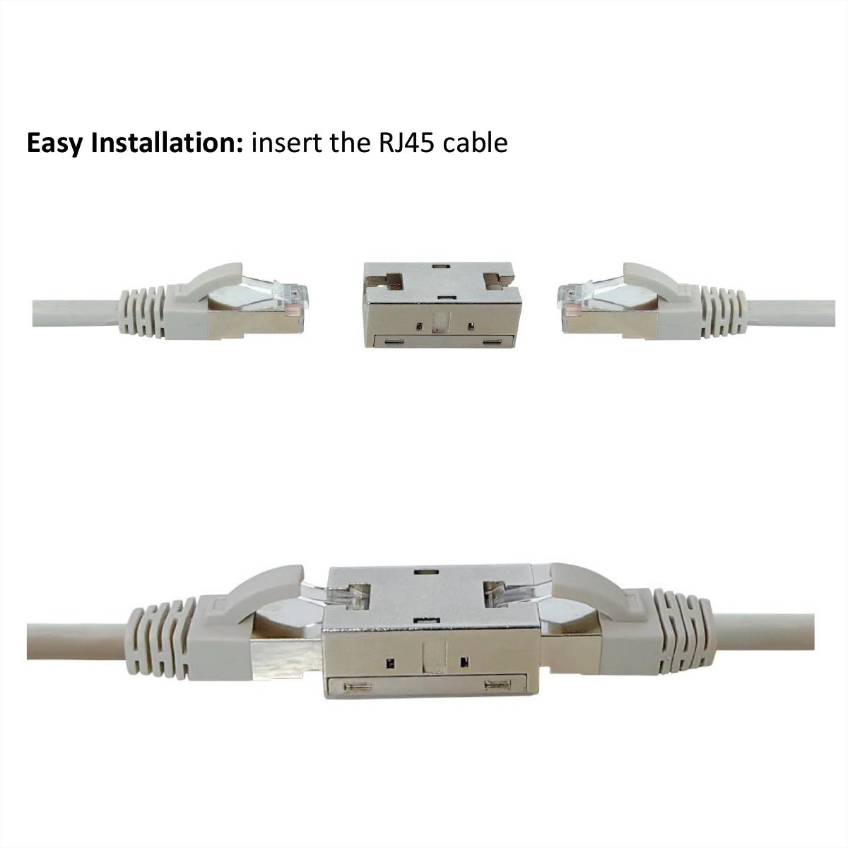 ROLINE RJ-45 Kupplung geschirmt, Cat.6A (Class EA), Metallgehäuse