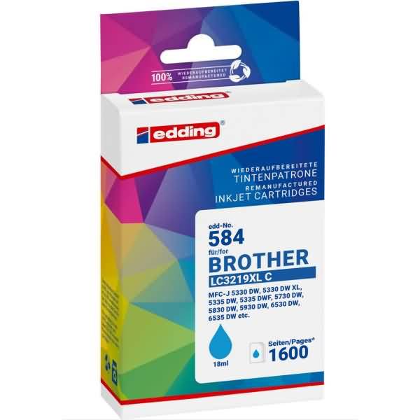 Druckerpatrone ersetzt Brother LC3219XLC cyan