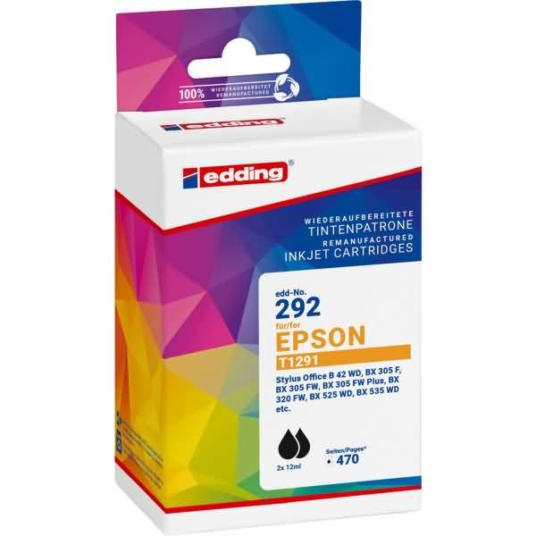 Tintenpatrone ersetzt Epson T1291 black Doppelpack