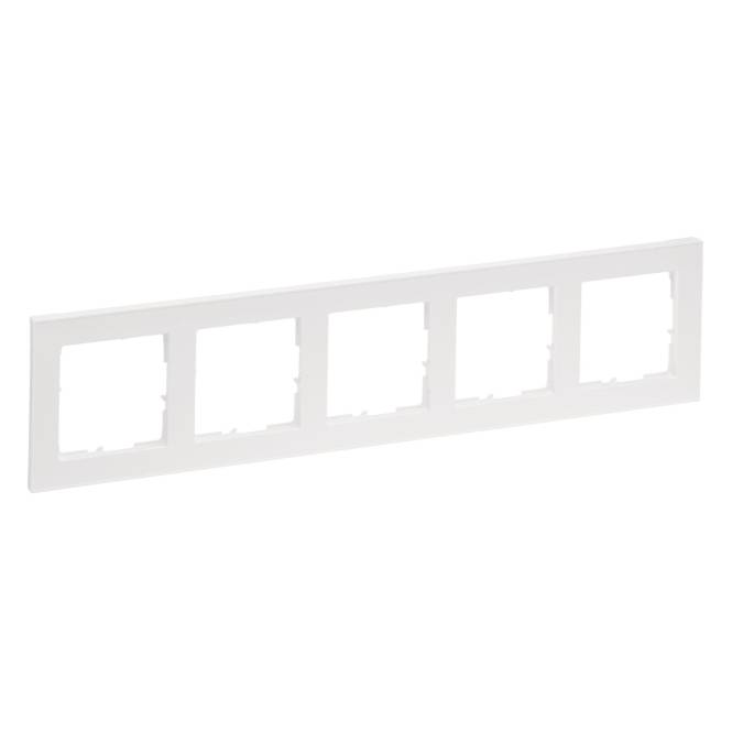 Legrand 765185 SEANO+5-fach Rahmen in der Farbausführung Ultraweiß Install.Baumaterial Schalter