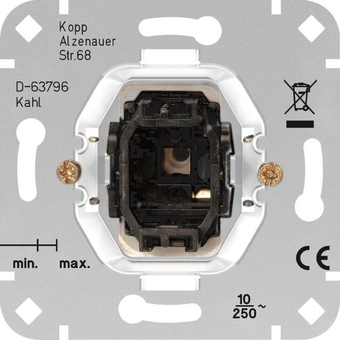 KOPP UP Wechsel 5036.0000.6 Install.Baumaterial Schaltermat/Geb.Steu Schalter Steckdosenm