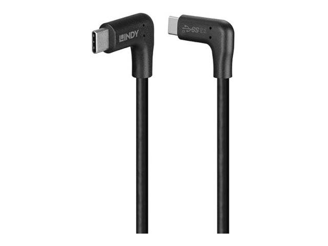 Lindy - USB-Kabel - 24 pin USB-C (M) nach rechts abgewinkelt zu 24 pin USB-C (M)