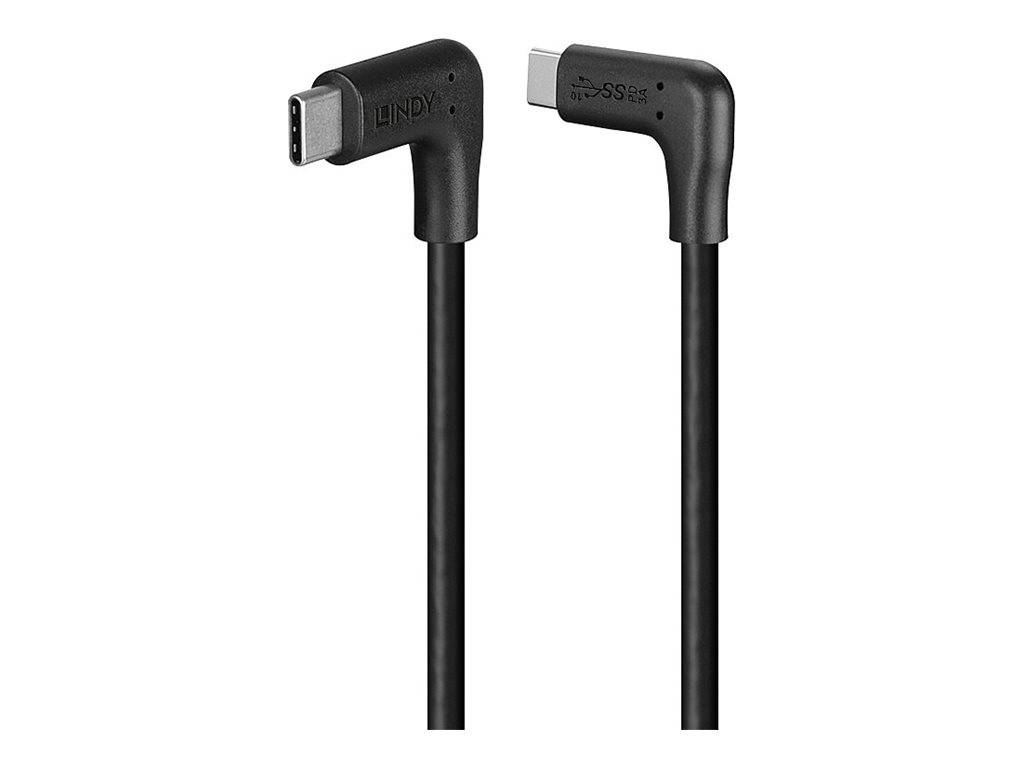 Lindy USB-Kabel - 24 pin USB-C (M) nach rechts abgewinkelt zu 24 pin USB-C