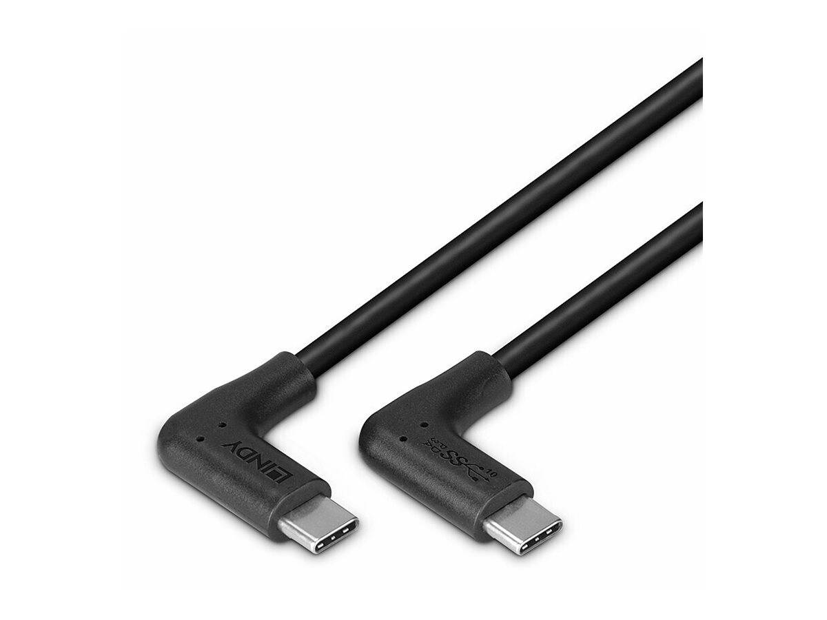 Lindy USB-Kabel - 24 pin USB-C (M) nach rechts abgewinkelt zu 24 pin USB-C