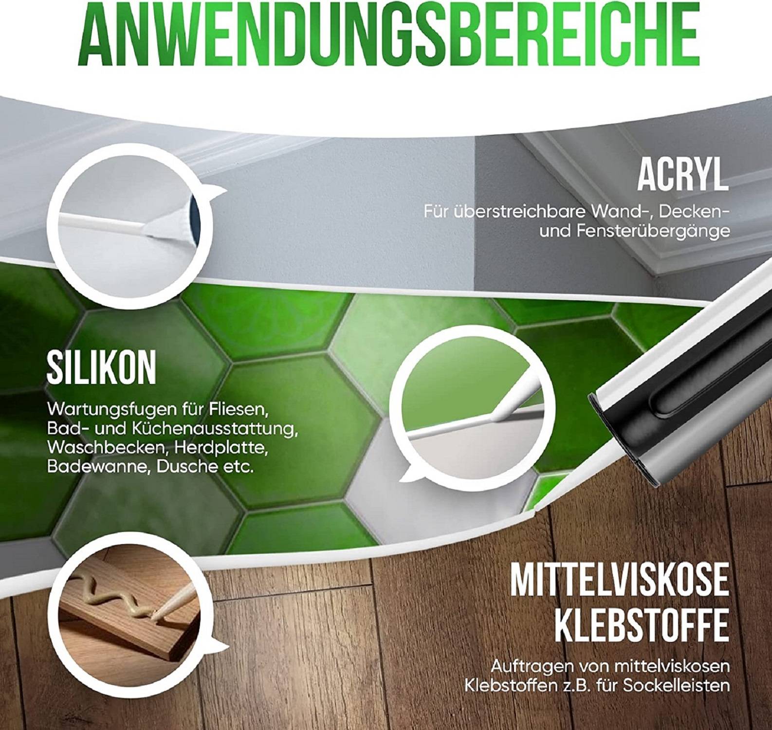 PASSION CRAFT® Kartuschenpresse Non Drip 2.0 Silikonspritze