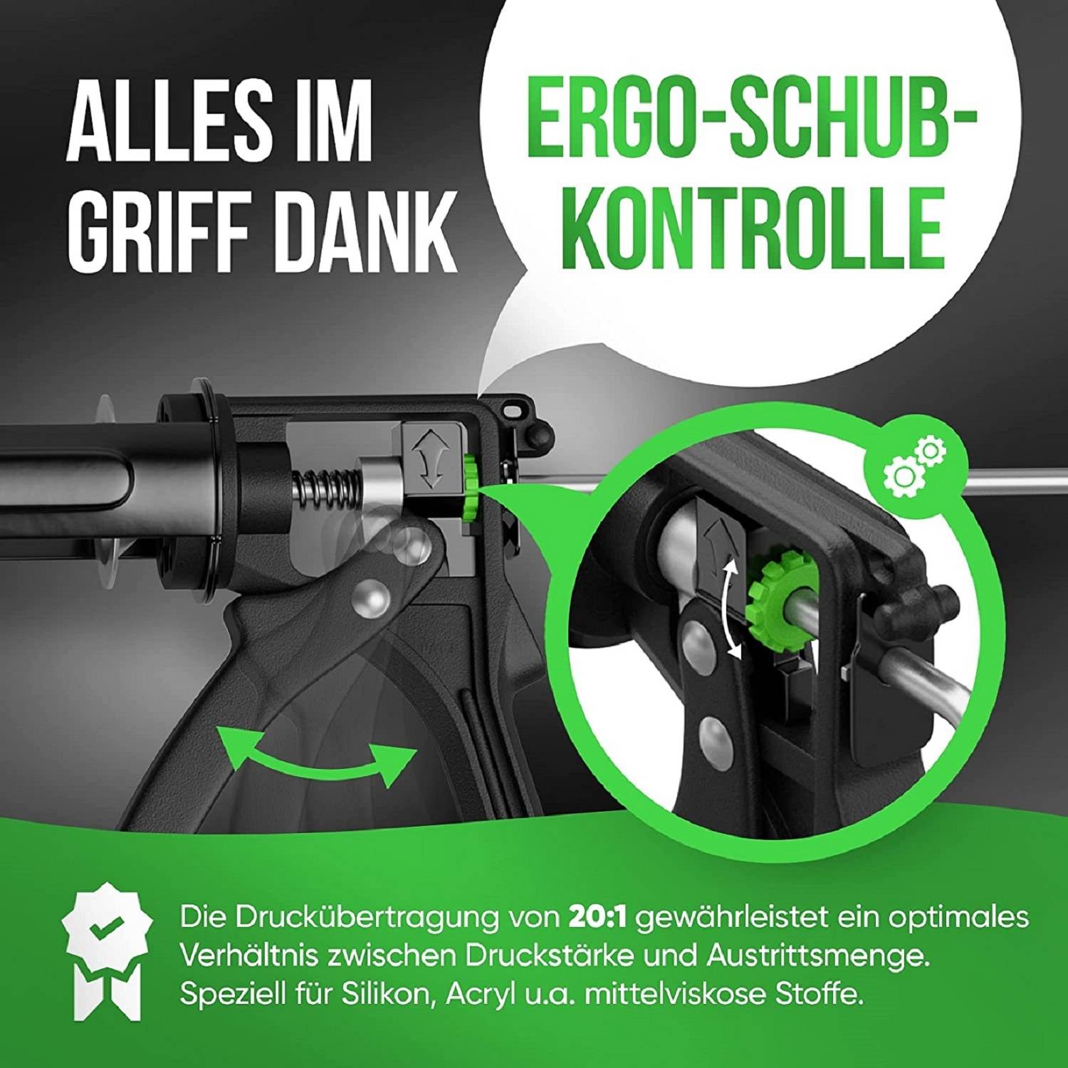 PASSION CRAFT® Kartuschenpresse Non Drip 2.0 Silikonspritze