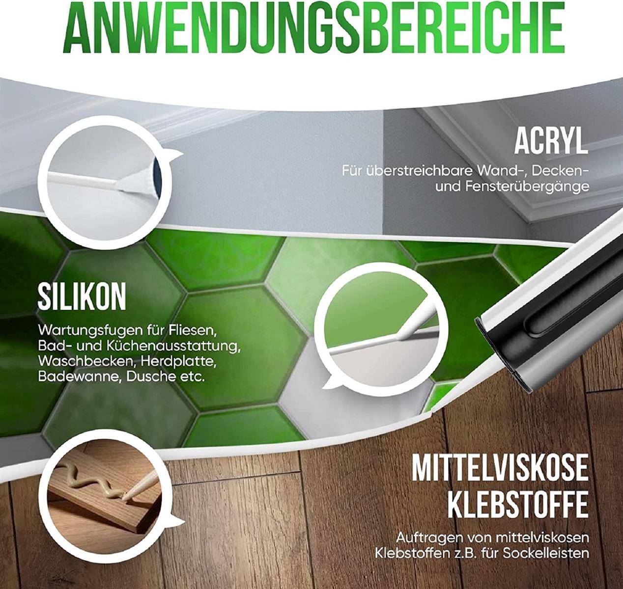 PASSION CRAFT® Kartuschenpresse Non Drip 2.0 Silikonspritze