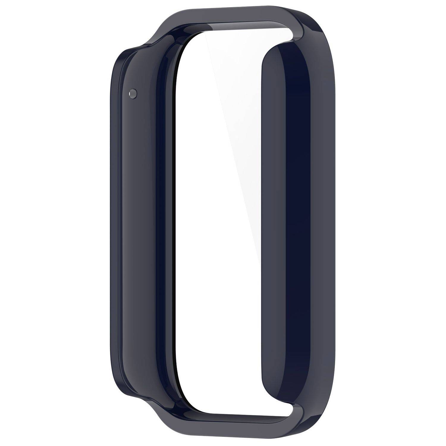 Für Xiaomi Smart Band 9 Pro Kunststoff PC Smart Hülle + Tempered H9 Hart Glas Blau