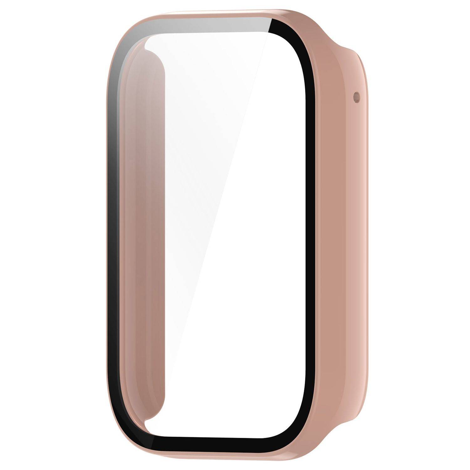 Für Xiaomi Smart Band 9 Pro Kunststoff PC Smart Hülle + Tempered H9 Hart Glas Rosa