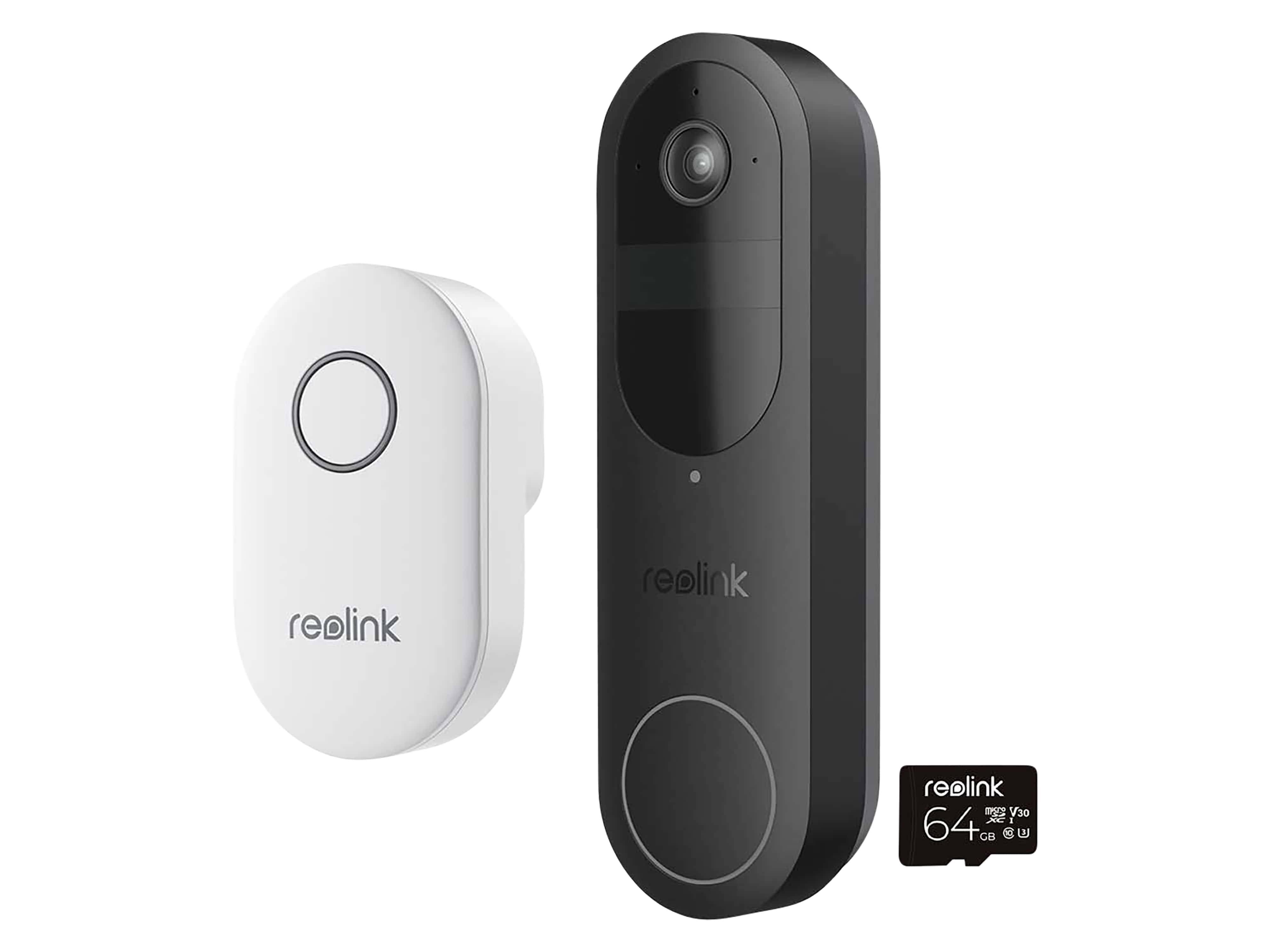 REOLINK Türklingel mit Kamera D340B, ink. 64GB SD-Karte, außen, schwarz