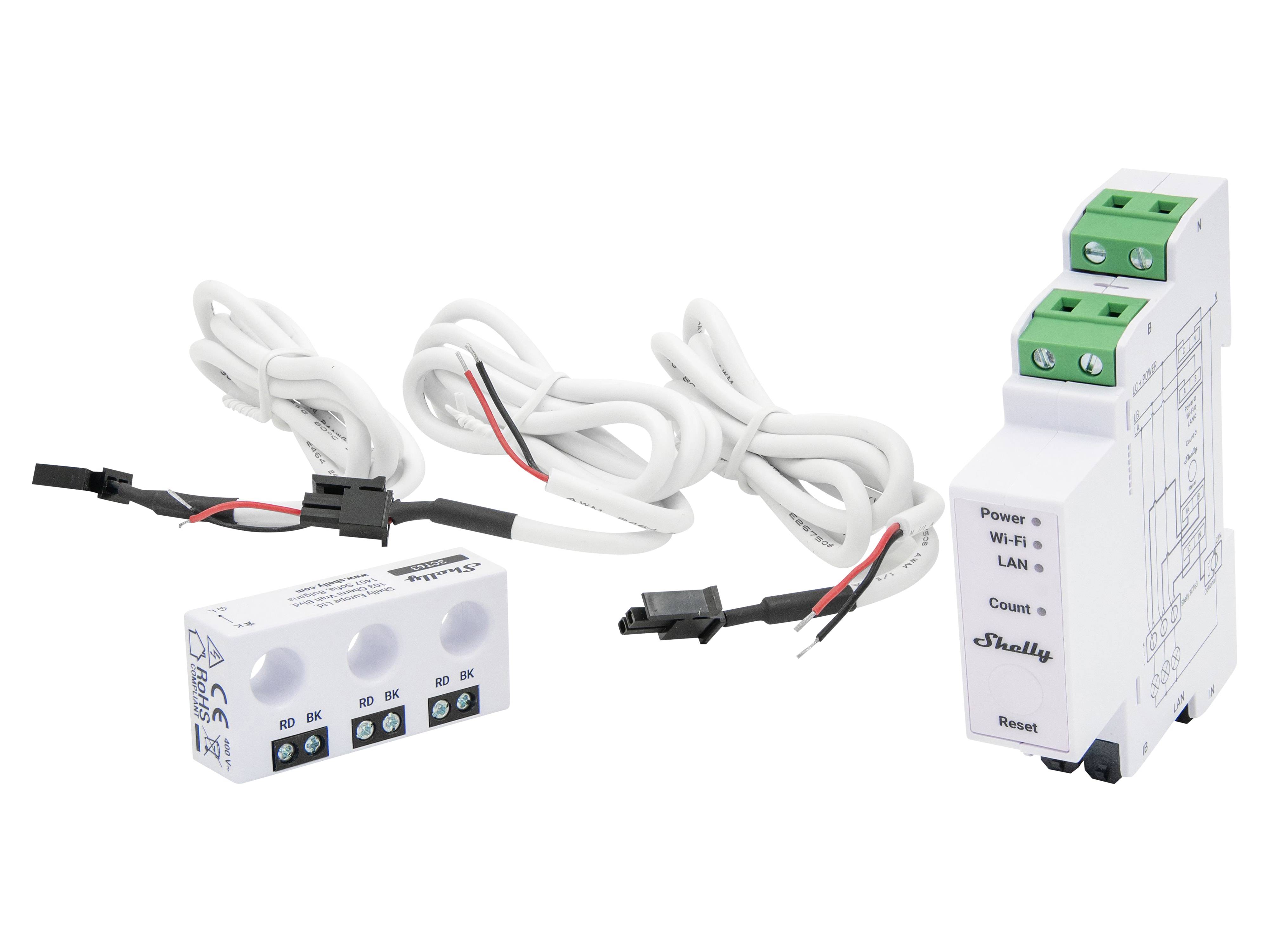 Shelly Pro 3EM-3CT63 WIFI 1/3-Wege-Stromverbrauchsmessgerät