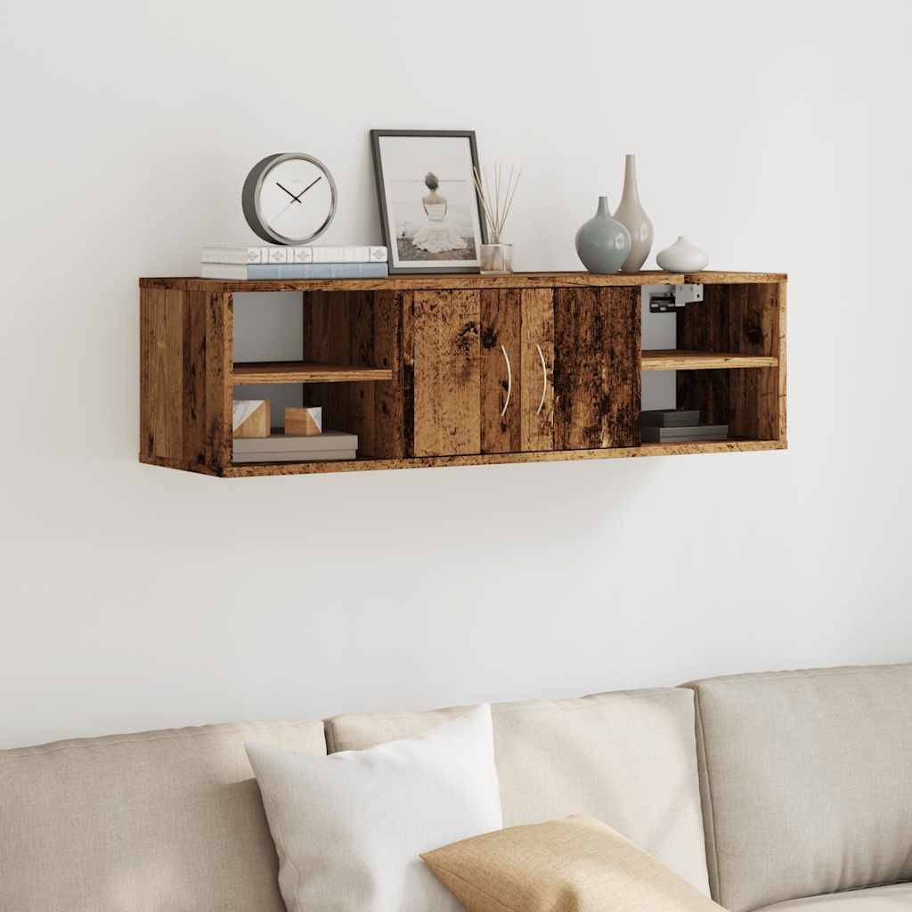 vidaXL Wandschrank Altholz-Optik 101x30x29 cm Holzwerkstoff