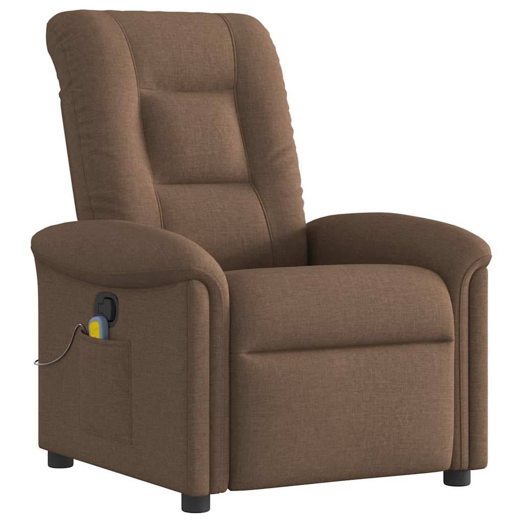 vidaXL Massagesessel Braun Stoff