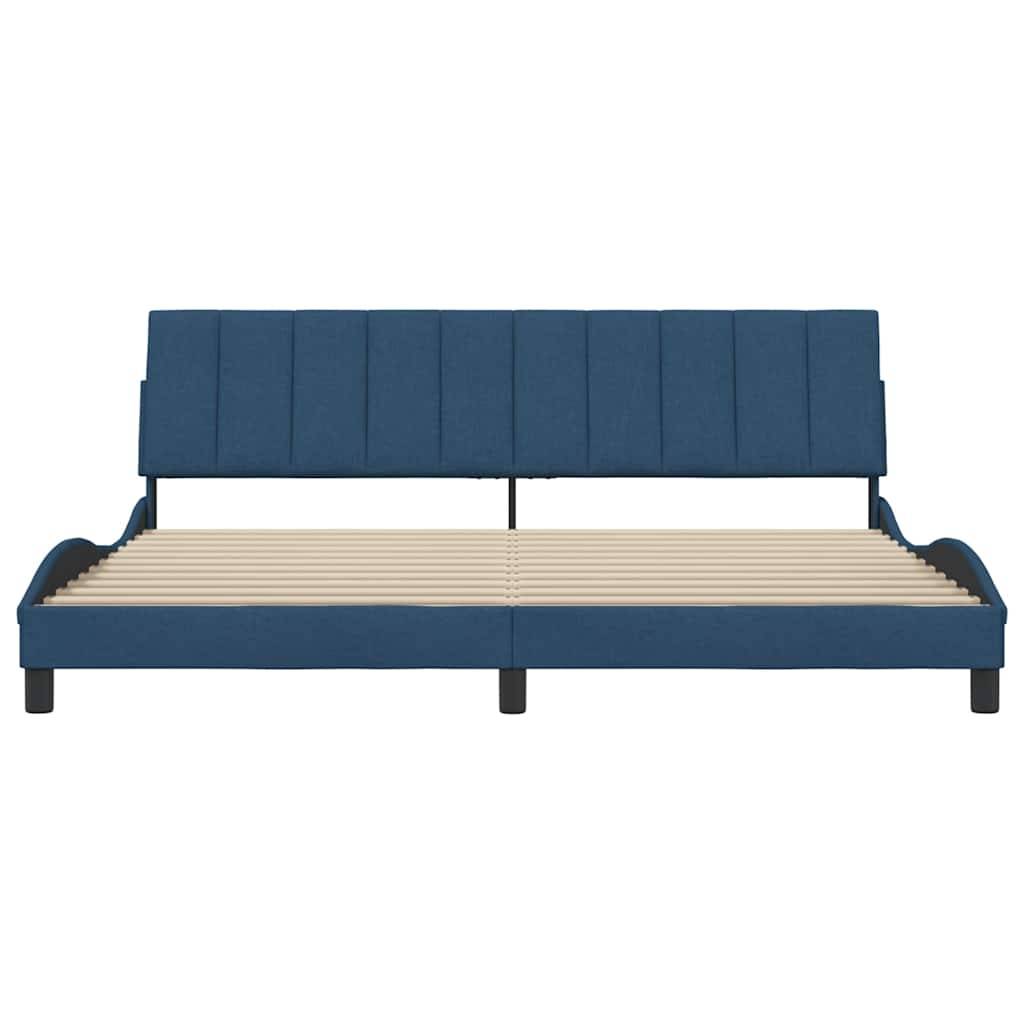 vidaXL Bettgestell ohne Matratze Blau 200x200 cm Stoff