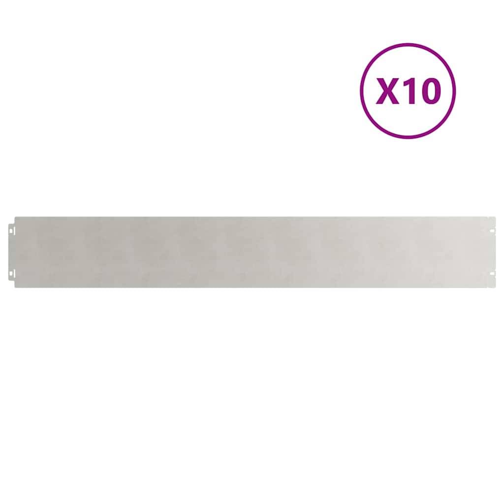 vidaXL Rasenkanten 10 Stk. 15x103 cm Edelstahl