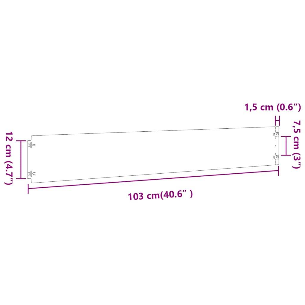 vidaXL Rasenkanten 10 Stk. 15x103 cm Edelstahl