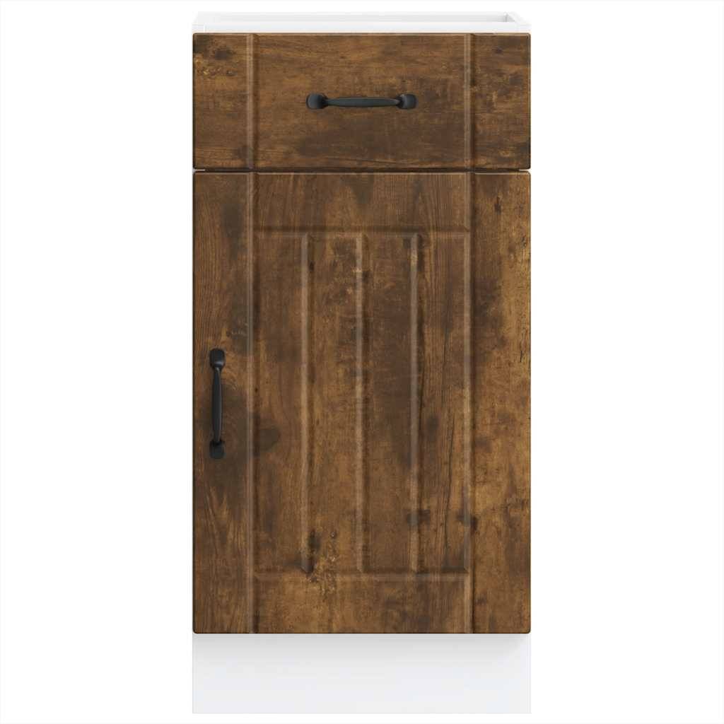 vidaXL Küchen-Unterschrank Lucca Räuchereiche Holzwerkstoff
