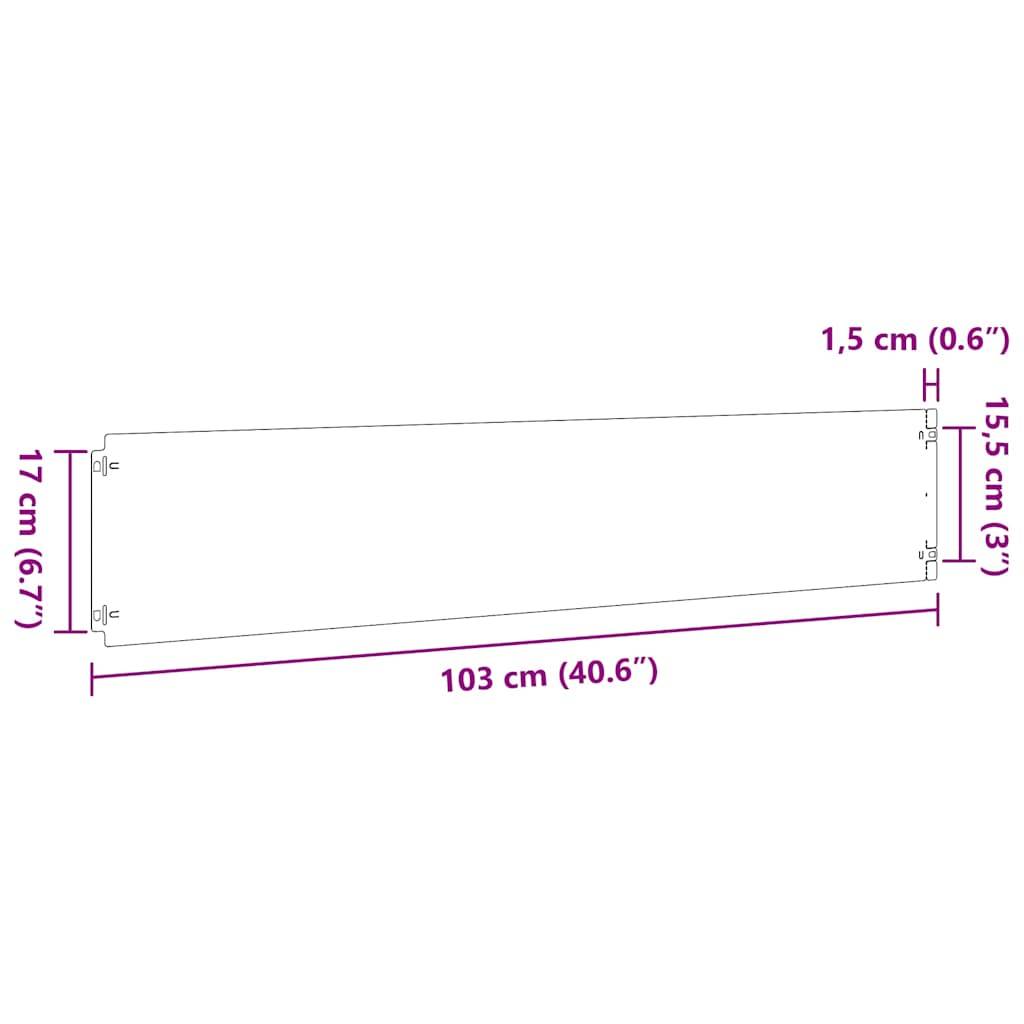 vidaXL Rasenkanten 30 Stk. Schwarz 20x103 cm Kaltgewalzter Stahl