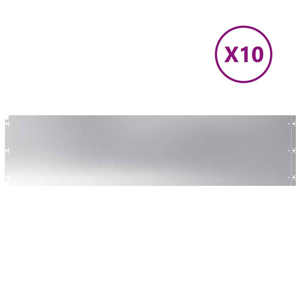 vidaXL Rasenkanten 10 Stk. 25x103 cm Verzinkter Stahl