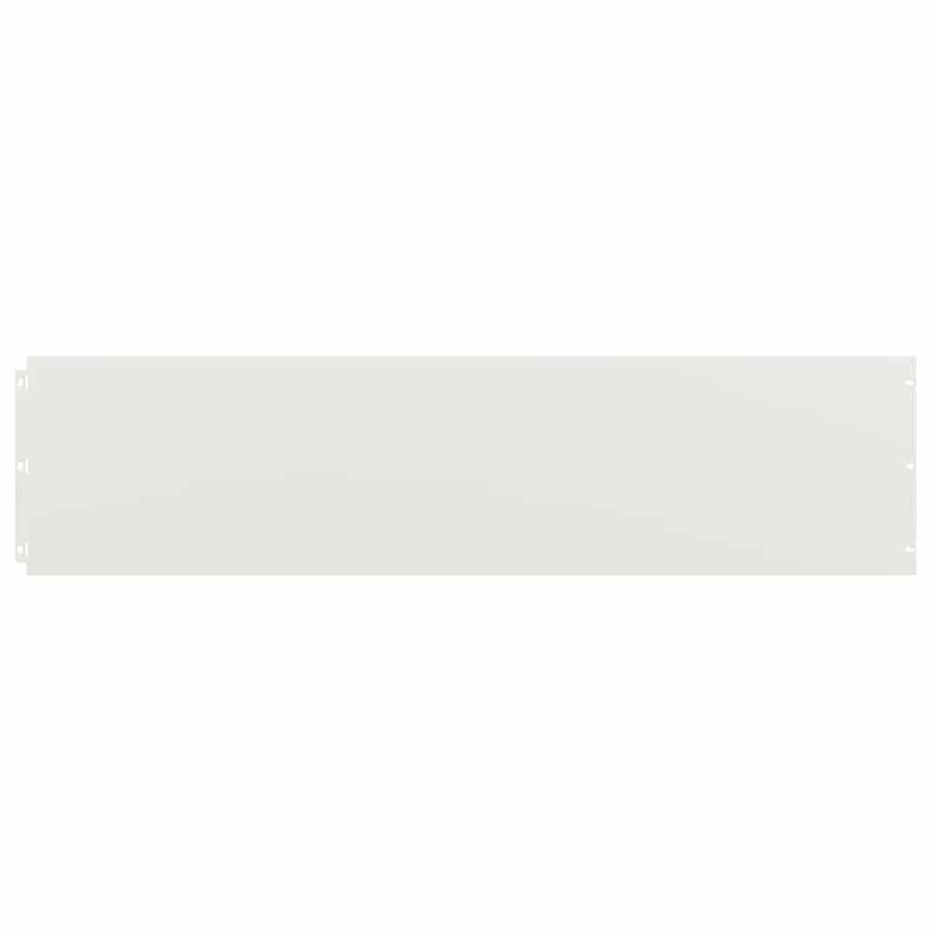 vidaXL Rasenkanten 10 Stk. Weiß 25x103 cm Kaltgewalzter Stahl