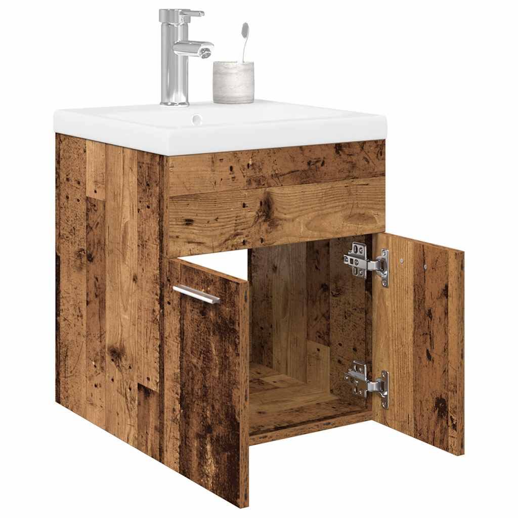 vidaXL Waschbeckenunterschrank mit Einbaubecken und Wasserhahn