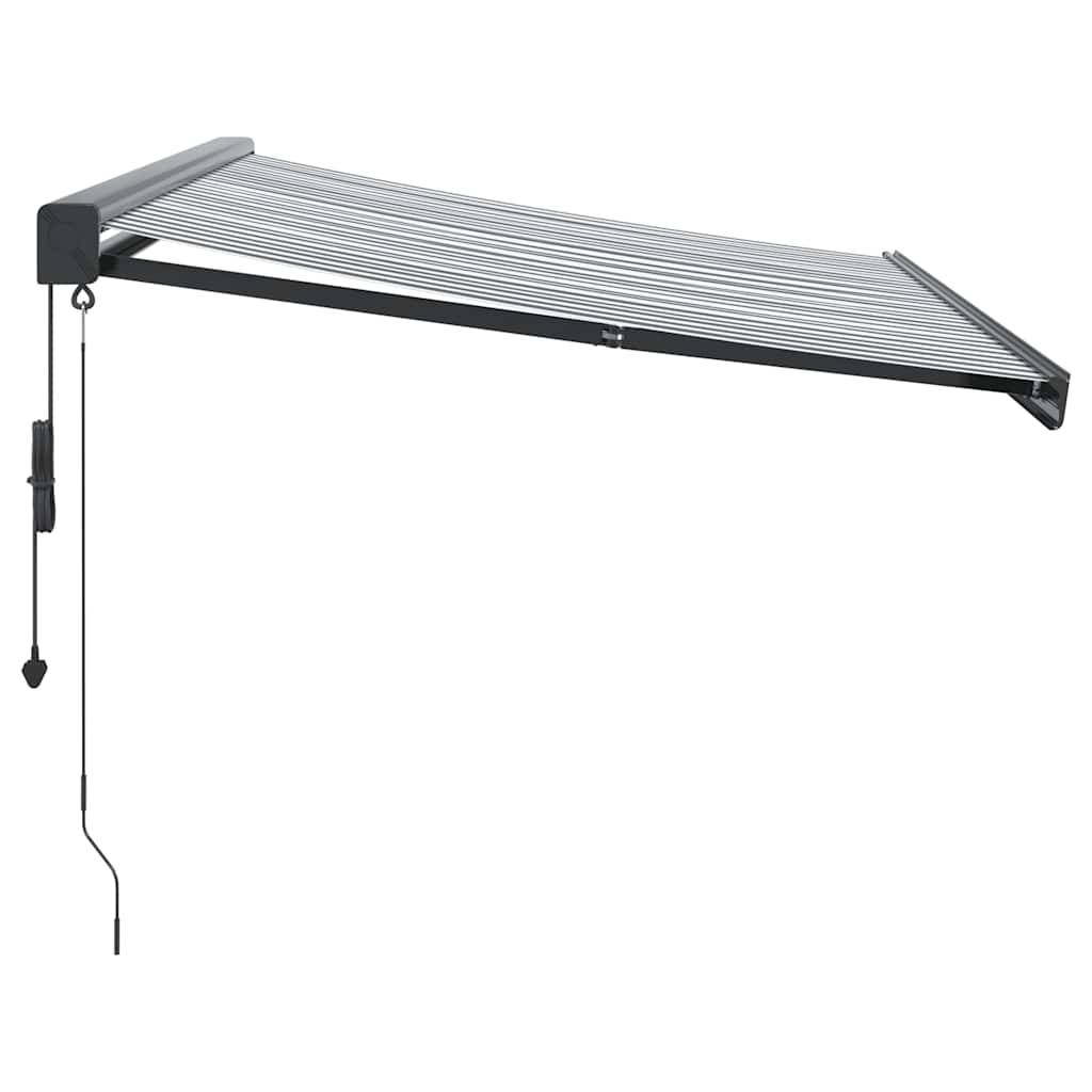 vidaXL Markise Einziehbar Anthrazit & Weiß 3,5x2,5 m Stoff & Aluminium