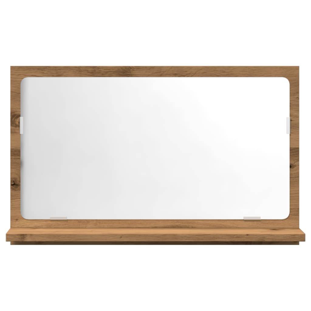 vidaXL Badspiegel mit Ablage Artisan-Eiche 60x11x37 cm Holzwerkstoff