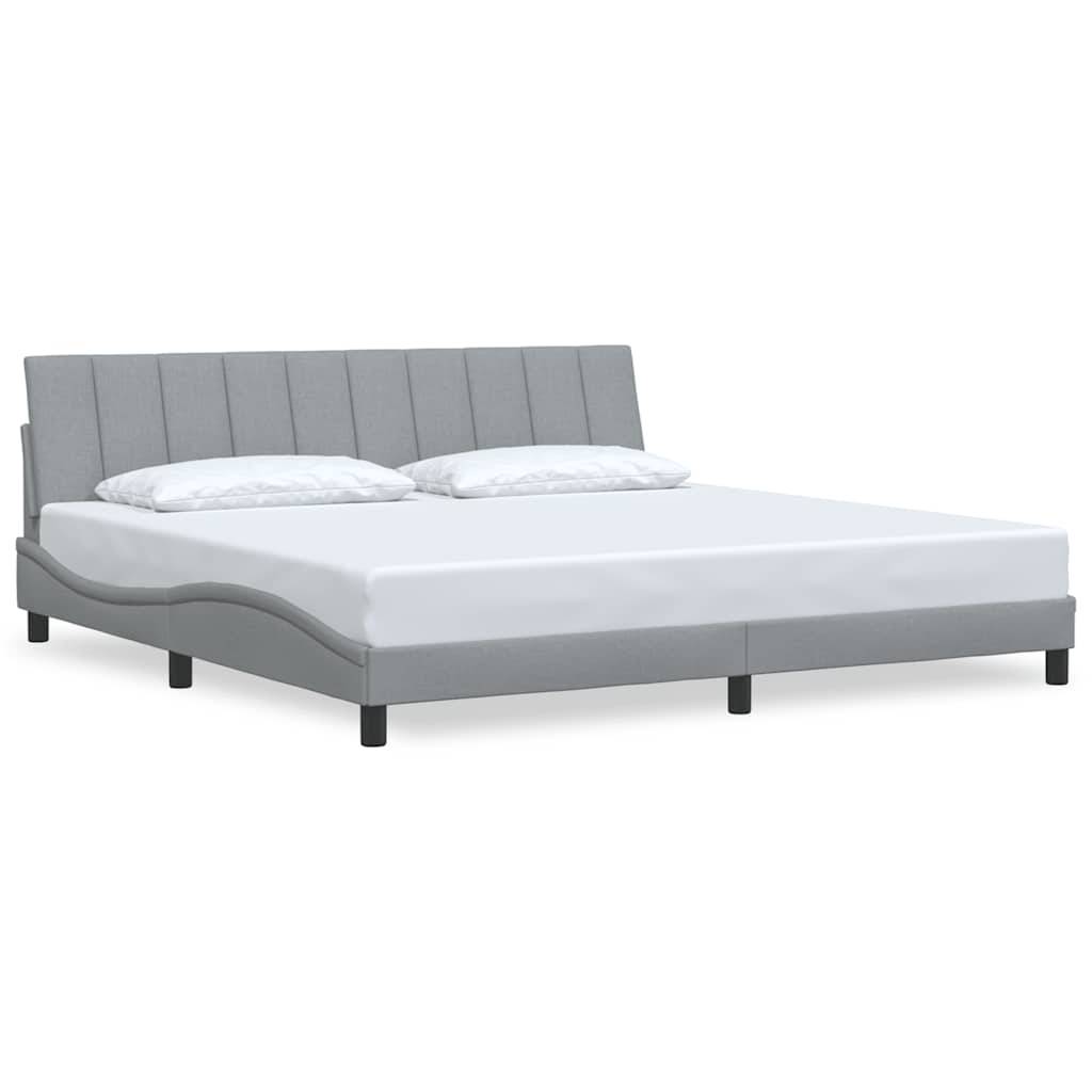 vidaXL Bettgestell ohne Matratze Hellgrau 200x200 cm Stoff
