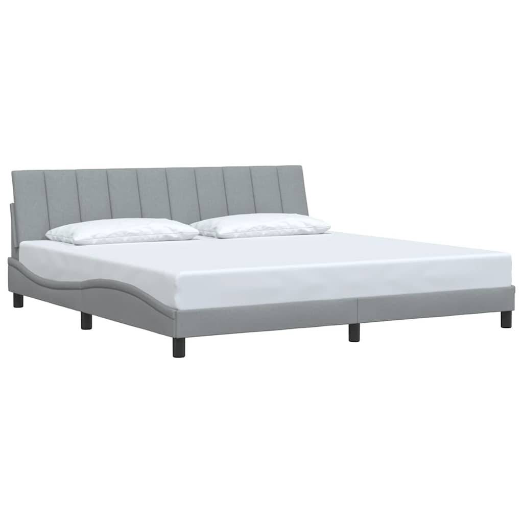 vidaXL Bettgestell ohne Matratze Hellgrau 200x200 cm Stoff