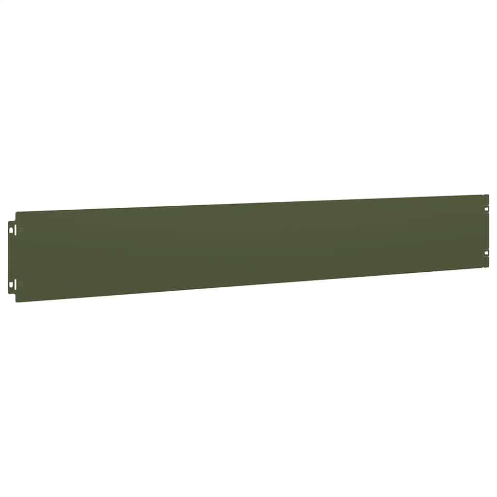 vidaXL Rasenkanten 10 Stk. Olivgrün 15x103 cm Kaltgewalzter Stahl