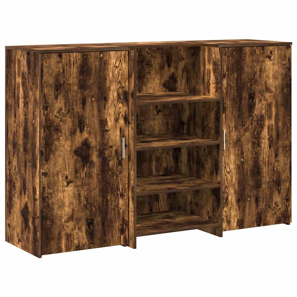 vidaXL Empfangstheke Räuchereiche 155x50x103,5 cm Holzwerkstoff