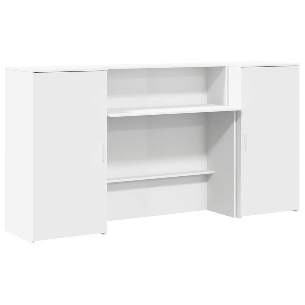 vidaXL Empfangstheke Weiß 200x50x103,5 cm Holzwerkstoff