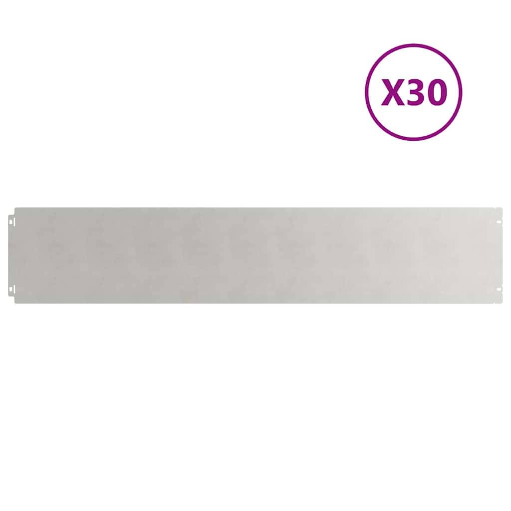 vidaXL Rasenkanten 30 Stk. 20x103 cm Edelstahl