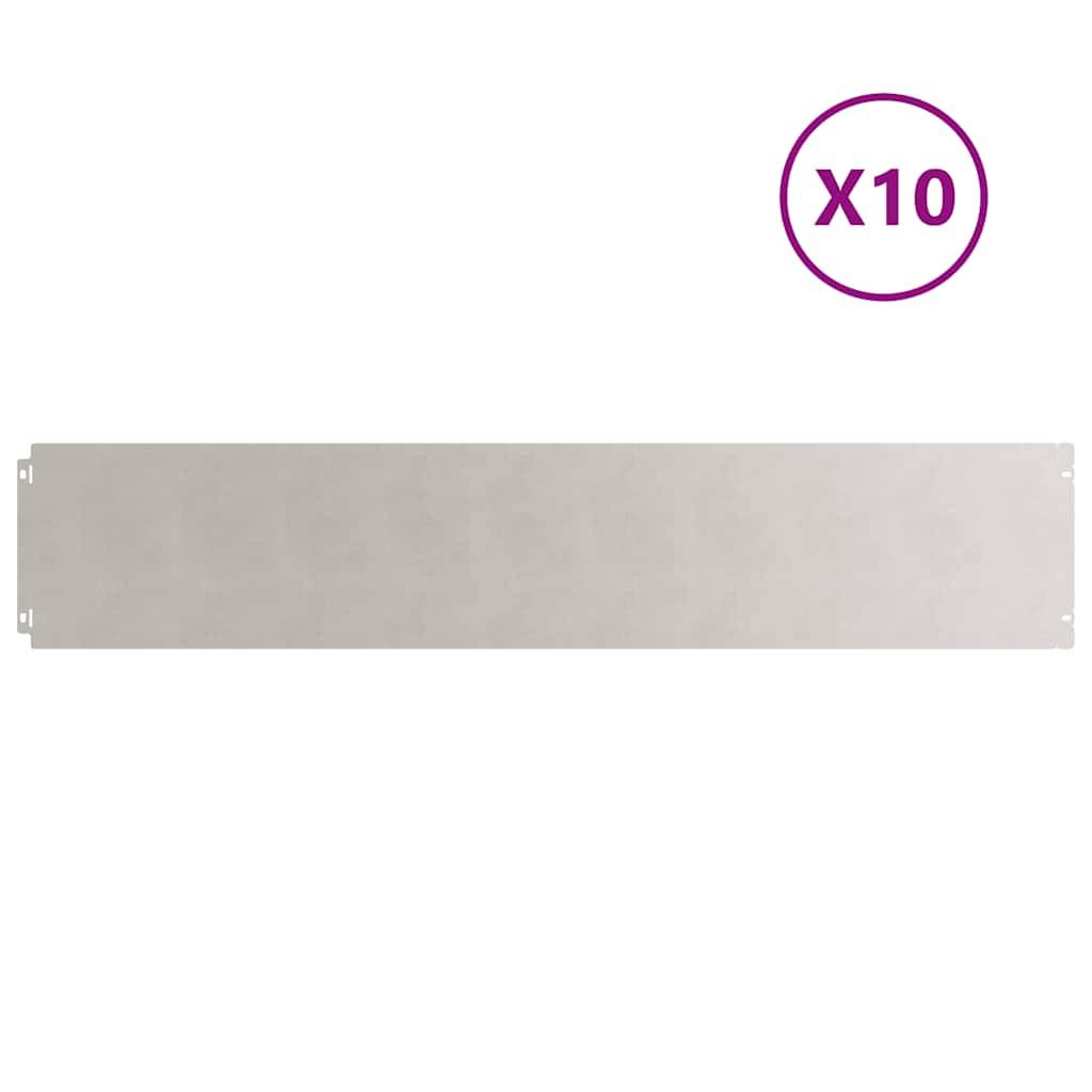 vidaXL Rasenkanten 10 Stk. 20x103 cm Edelstahl