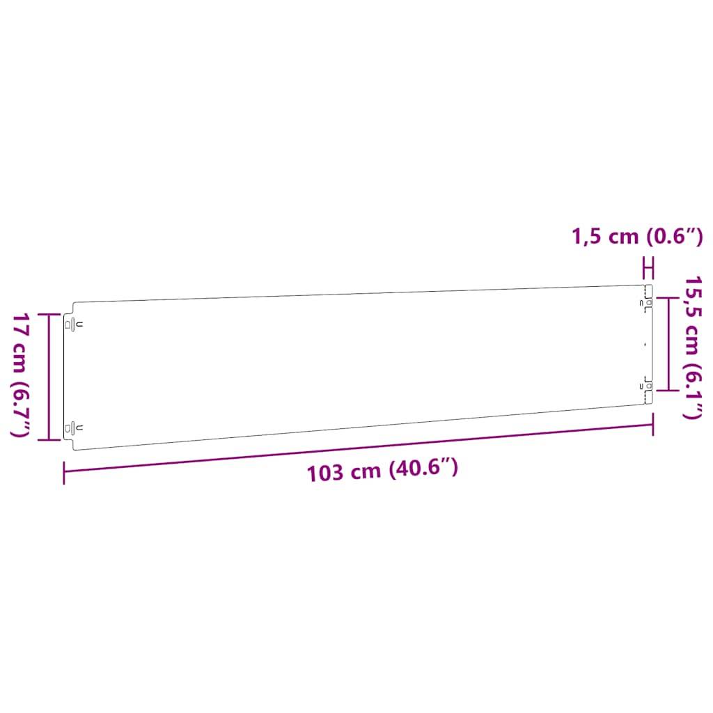 vidaXL Rasenkanten 10 Stk. 20x103 cm Edelstahl