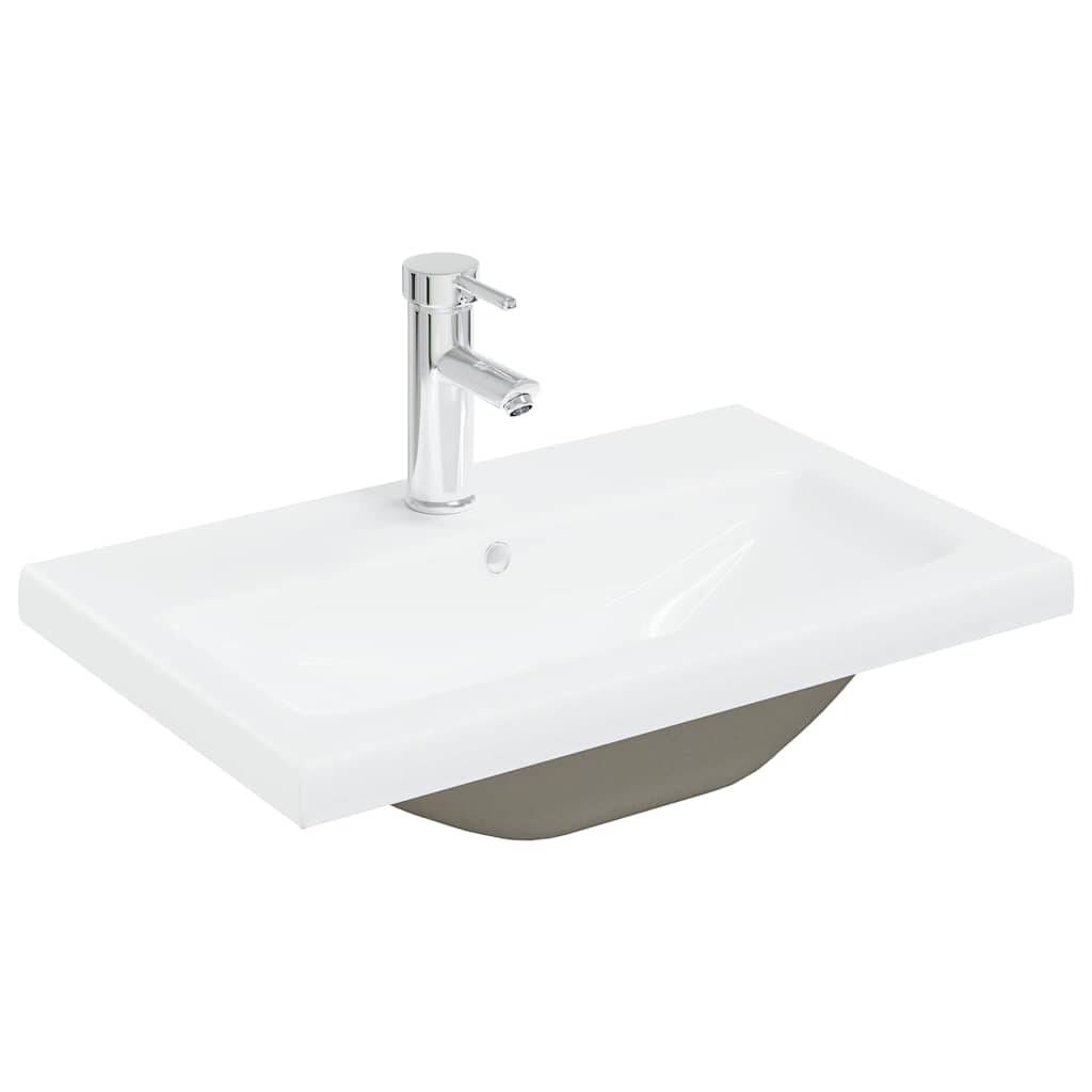 vidaXL Waschbeckenunterschrank mit Einbaubecken und Wasserhahn