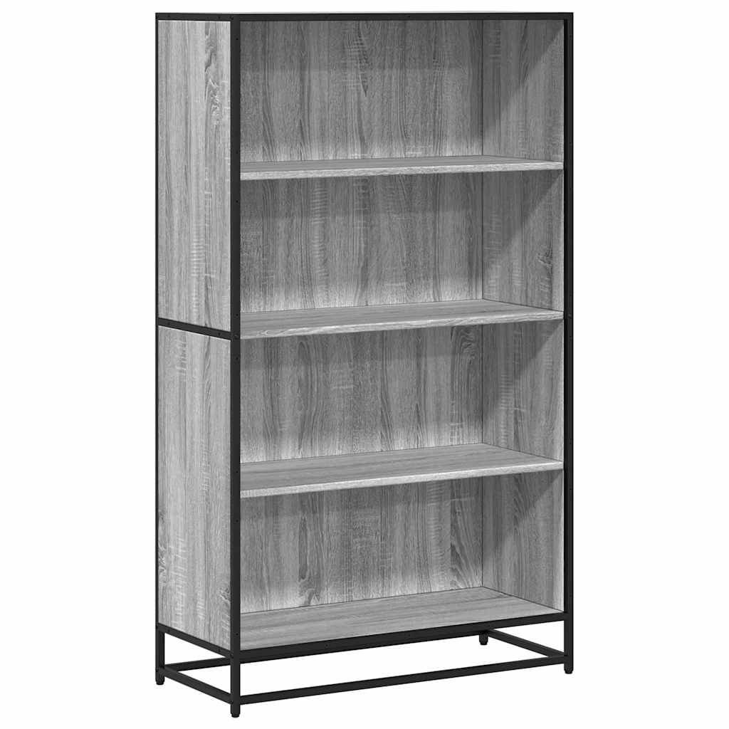 vidaXL Bücherregal Grau Sonoma 80,5x35x139 cm Holzwerkstoff