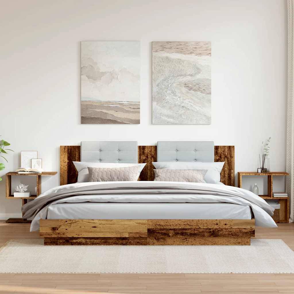 vidaXL Nachttische 2 Stk. Altholz-Optik 50x30x51,5 cm Holzwerkstoff