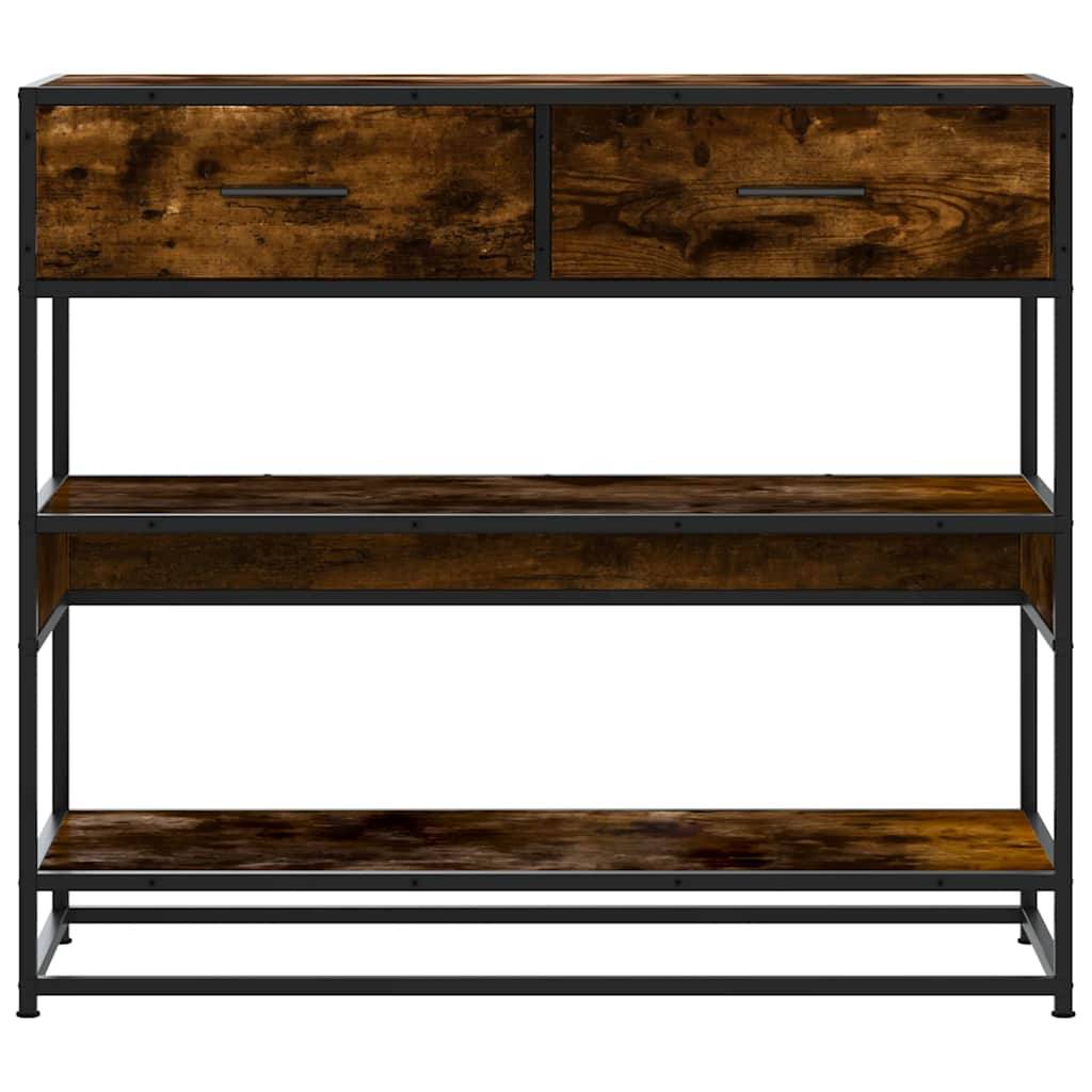 vidaXL Konsolentisch Räuchereiche 90x35x80 cm Holzwerkstoff
