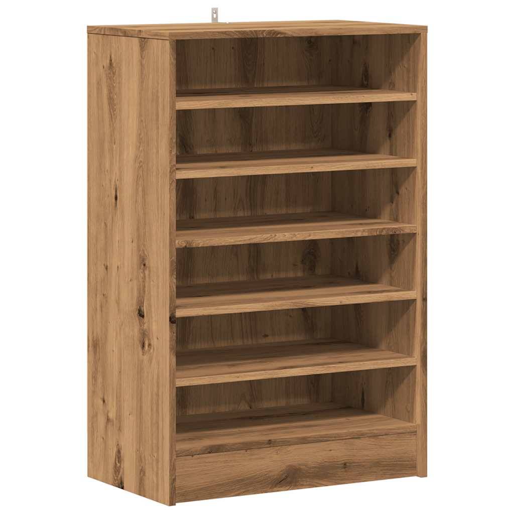 vidaXL Schuhschrank Artisan-Eiche 60x35x92 cm Holzwerkstoff