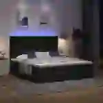 vidaXL Ottoman-Bett mit Matratzen Schwarz 160x200 cm Samt vidaXL Ottoman-Bett mit Matratzen Schwarz 160x200 cm Samt