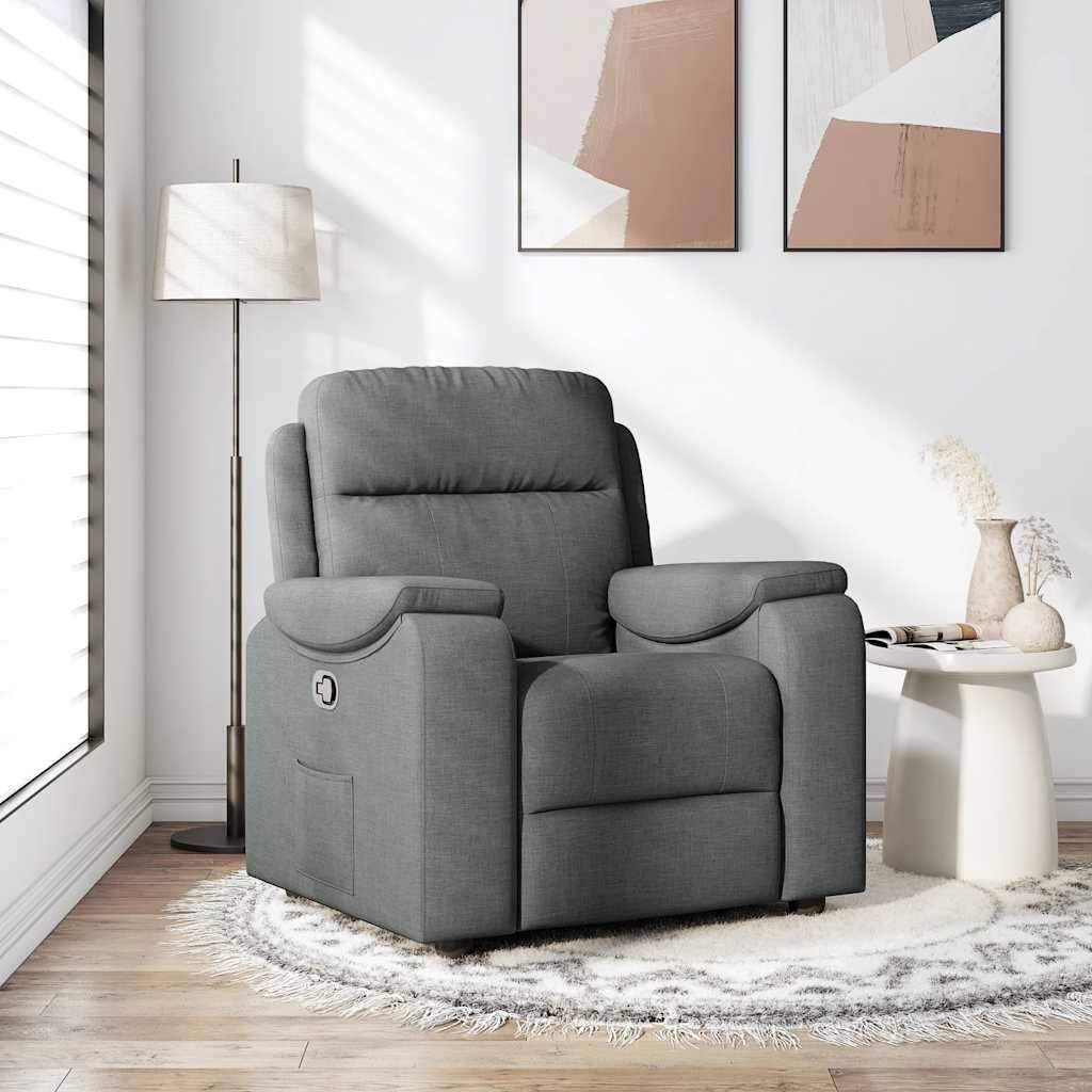 vidaXL Relaxsessel Dunkelgrau Stoff